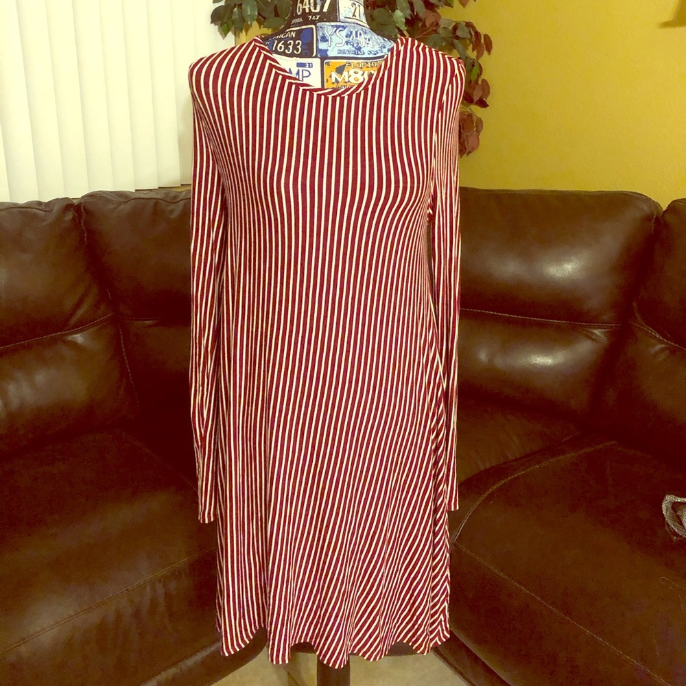 Long sleeve striped dress